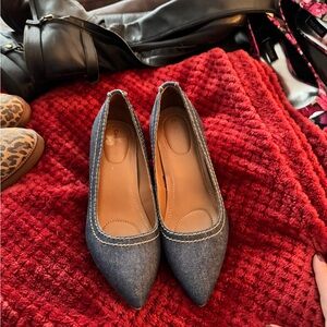 Calvin Klein Denim Blue Pointed Heels